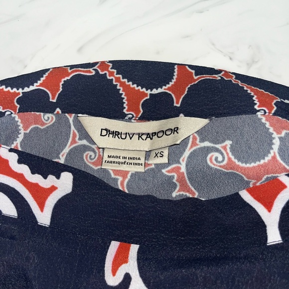 Dhruv kapoor wrap maxi skirt xs anthropologie navy - Picture 4 of 5